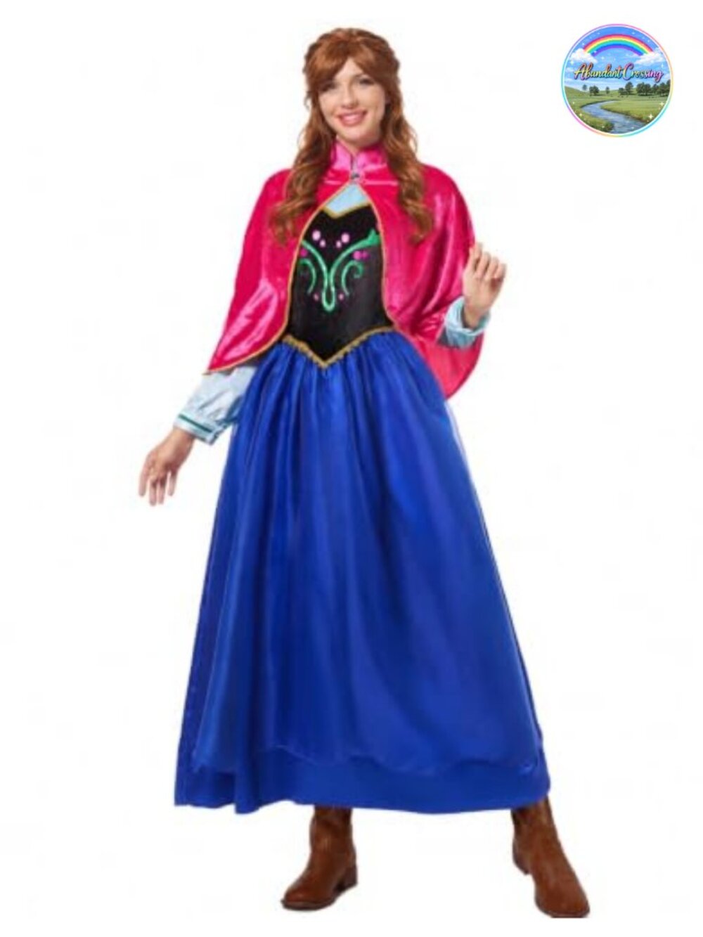 Princess Costume for Women with Cape Velvet Satin Organza Halloween Cosplay